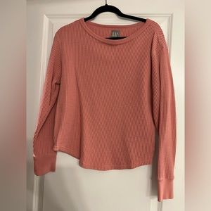 Gap Women’s Waffle Knit Pink Shirt
